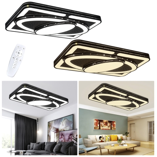 Plafon LED duży czarny  80x60cm 88Watt z pilotem P122B